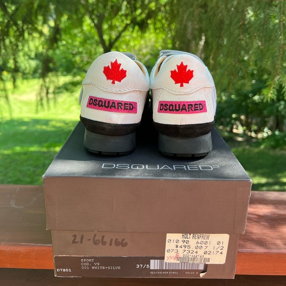 Limited Edition DSquared2 Women’s Leather White/Beige/Silver Sneakers Size 7&7.5 - Picture 7 of 10